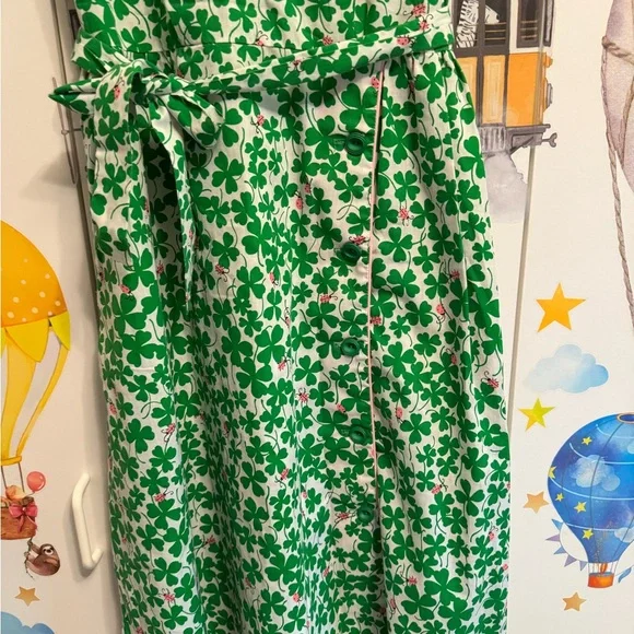 Vintage shamrocks and ladybugs dress Serbin by Muriel Ryan small - Picture 11 of 15